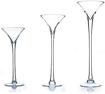 WGV Martini Glass Vase, Open 6", Height 16", Base 4.5", (Multiple Sizes Choices) Clear Wine Fruit Planter Floral Container, Wedding Centerpieces, Event Home Decor, 1 Piece (VMG0616) - Image 6