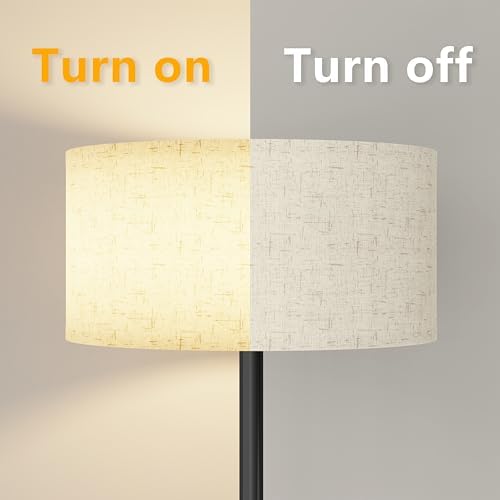 A Modern Floor lamp with Remote Control, Featuring a Large Drum-Shaped Shade, Ideal for use as a freestanding Corner lamp in Living Rooms, bedrooms, and Dining Areas (Modern) - Image 6