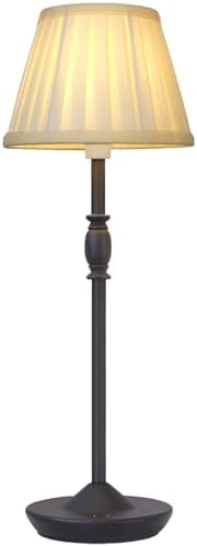 Cordless LED Touch Lamp with Dimmer Portable Small Table Lamp, 18" 2700K Rechargeable Battery Light for Bedside, Dining Room, Bedroom Lamp, Patio, Bar, Night Light, Bathroom (Sand Black) by PSDSSHIIS