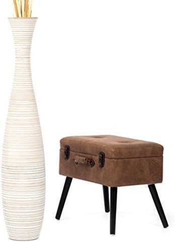 Leewadee Large Floor Vase 41 inches Mango Wood for Pampas Grass, Dried Flowers by Leewadee