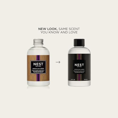 NEST New York Reed Diffuser Liquid Refill, Moroccan Amber - 5.9 fl oz - Fragrance for Up to 90 Days - Flame Free - Image 2