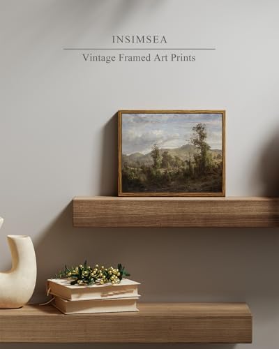 InSimSea Framed Canvas Wall Art Vintage Decor, Home Decor Vintage Landscape Oil Painting Canvas Wall Art Decorations for Living Room Kitchen Office Farmhouse Bathroom Decor, 8"x10" - Image 2