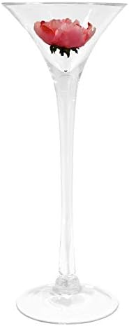 WGV Martini Glass Vase, Open 6", Height 16", Base 4.5", (Multiple Sizes Choices) Clear Wine Fruit Planter Floral Container, Wedding Centerpieces, Event Home Decor, 1 Piece (VMG0616) - Image 4