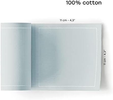 Cotton Cocktail Napkin - 4.3 x 4.3 in - 50 units per roll - Pearl Grey - Image 4