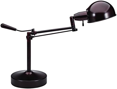 V-LIGHT Pharmacy Style CFL Desk Lamp with Height-Adjustable Tilt-Arm Feature, Antique Bronze (VS687372BRZ) - Image 2