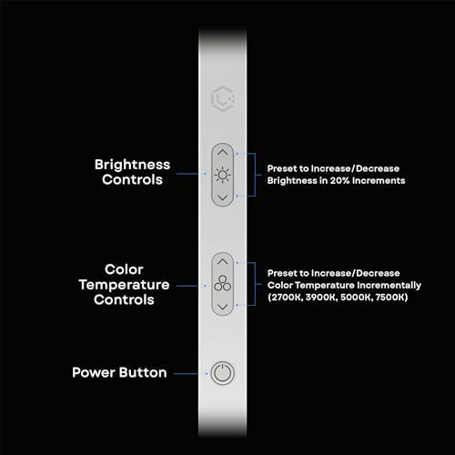 LUME CUBE Edge 2.0 LED Desk Lamp | Dimmable Home Office Desk Light with USB Charging Port & Strong Swing Arm | Adjustable Color Temperature and Brightness | Circle Webcam Light - White 2pk - Image 5