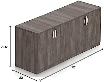 SL7122TOP-SL3622SC Storage Cabinet Credenza, 72" w x 22" d x 29 1/2" h - Artisan Grey - Image 2
