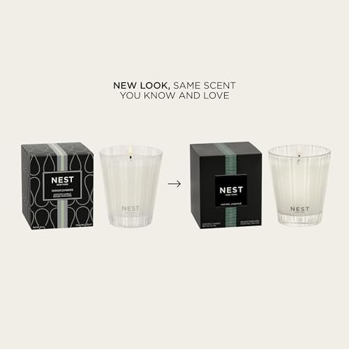 NEST New York Scented Classic Candle, Indian Jasmine - 8.1 oz - Up to 60-Hour Burn Time - Reusable Glass Vessel - Image 2