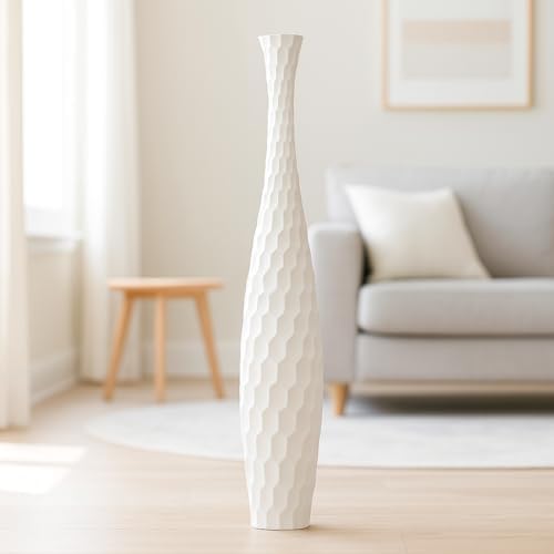 Leewadee Large Floor Vase 26 inches Mango Wood for Pampas Grass, Dried Flowers by Leewadee