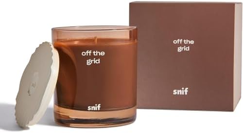 Off The Grid Luxury Scented Candle by Snif, Warm and Calming Candle, 50+ Hours, 100% Cotton Fiber Wicks, Soy Wax Blend, Non-Toxic, Vegan, 8.5 oz - Image 2