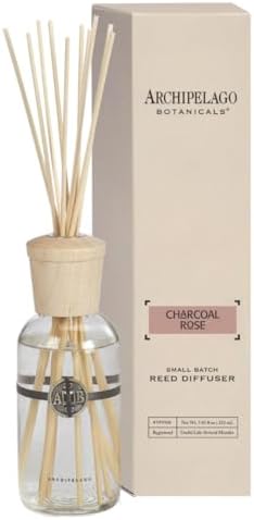 Archipelago Botanicals Charcoal Rose Reed Diffuser, 7.85 fl oz by Archipelago