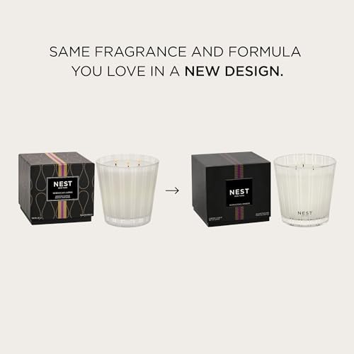 NEST New York Scented 3-Wick Candle, Moroccan Amber - 21.2 oz - Up to 100-Hour Burn Time - Reusable Glass Vessel - Image 2