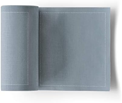 My Drap Cotton Cocktail Napkins On A Roll, Tear & Serve, Foggy Blue (Small 4.5x4.5 Inch) 50 Luxury Disposable Bar Napkins, Perfect for Serving Drinks & Cocktails, Elevating All Your Parties & Events. by MYDRAP