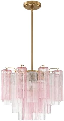 Crystorama Addis Light Aged Brass Mini Chandelier (Spring., Width: 17.75 Inches) - Image 2