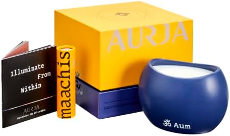 Aum Luxury Scented Candle with Cardamom, Hinoki & Wild Moss Fragrance Notes, Soy Coconut & Beeswax Blend, 60+ Hour Burn Time, Premium Natural Wax Candle for Calm Wood Aroma & Elegant Gift Giving by Unknown