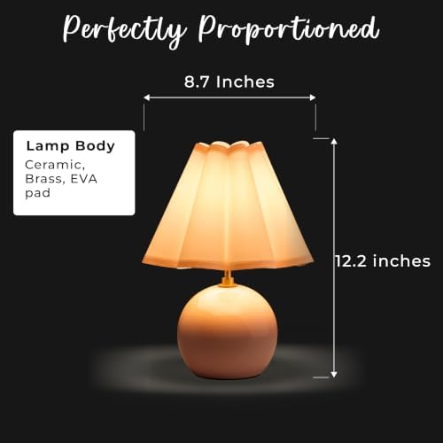 Pooky Lighting Cecily Rechargeable Ceramic Table Lamp 15" - Cordless Lamp - Image 7