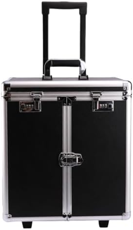 Rolling Jewelry Trolley Case with Drawers Sturdy Cases for Travel and Vendor Showes Jewels Sets Display Organizer (Black 2) - Image 2