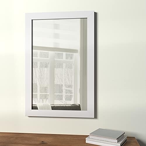 Amazon Basics Rectangular Wall Mount Mirror for Bedroom, Living Room, Entryway, Wide Trim, 24" x 36", White - Image 6