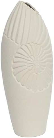 Tapered Ceramic Vase for Room, Bathroom and Office - Interior Accent for Home, Kitchen and Living Room - Decorative Styling for Home and Kitchen, Flower Pots and Bedroom Decor - 21", Ivory & Tan - Image 6
