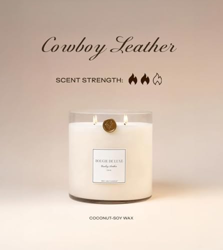 | Huge 10lb Luxury Candle, 150oz, 500 Hours | Cowboy Leather | Leather, Aged Oak, Cinnamon | Natural Coconut-Soy Wax | by Big Ass Luxuries | As Seen On Shark Tank - Image 5