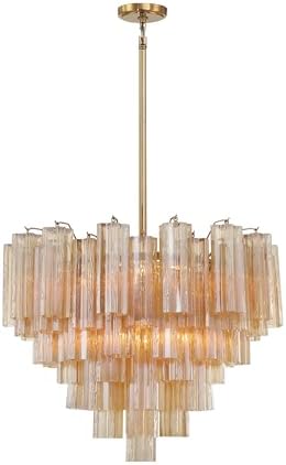Crystorama Addis 12 Light Aged Brass Chandelier by CrystoramaLighting