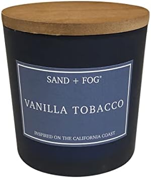 Sand + Fog Scented Candles - Vanilla Tobacco - Additional Scents and Sizes - 3 Wicks 100% Cotton Lead-Free - Luxury Air Freshening Jar Candles - Perfect Home Decor - 21 oz by SandFogHome