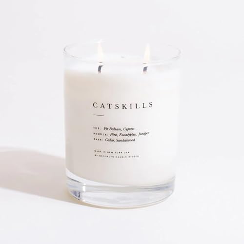 Brooklyn Candle Studio Catskills Classic 2 Wick Candle - Luxury Scented Candle, Vegan Soy Wax, Hand Poured in The USA, 70 Hour Slow Burn Time - 13oz by BrooklynCandleStudio