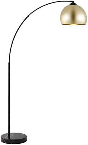 Safavieh Lighting Collection Glarien Mid-Century 70-inch Gold/Black Arc Floor Lamp (LED Bulb Included) - Image 6