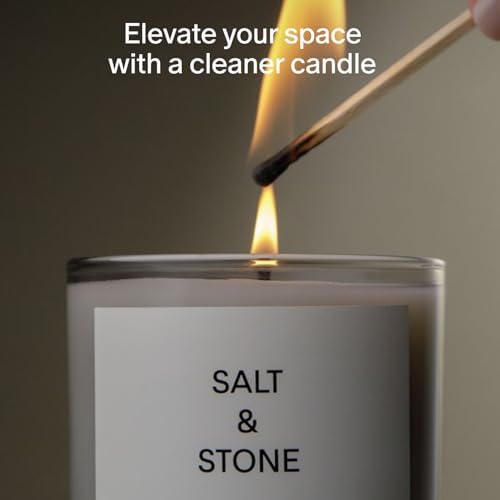 Salt & Stone Coconut & Soy Blend Scented Candle, Santal & Vetiver 8.5 oz - Image 2
