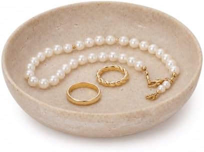 Faux Travertine Decorative Bowl, 6.1-Inch Key Bowl & Jewelry Dish by Unknown