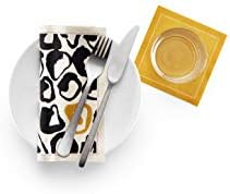 MY DRAP Cocktail Napkins, Reusable Cotton Napkins on a Roll 4.5 x 4.5 in (100 Napkins, Curry) - Image 3