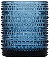 FORTESSA Jupiter Beaded Hobnail Glass Vintage Themed Drinkware Set, 10 Ounce Double Old Fashioned Glass (Set of 6), Dishwasher-Safe, Blue - Image 4