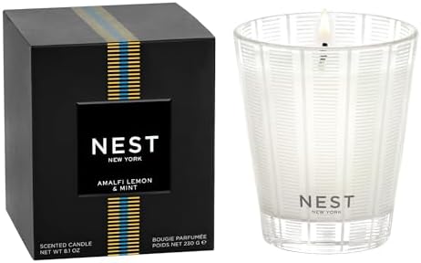 NEST New York Scented Classic Candle, Amalfi Lemon & Mint - 8.1 oz - Up to 60-Hour Burn Time - Reusable Glass Vessel by Unknown