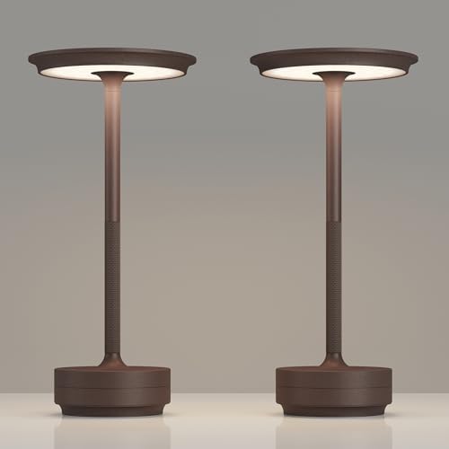TBBGA 2 Pack Rechargeable Table Lamps Cordless, 5000mAh Outdoor Table Light by TBBGALEDCordlessTableLamps