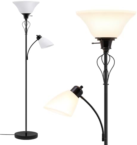 Floor Lamps for Living Room, 70" Tall Torchiere Floor Lamps, Plastic Shade by WelcomeGyroVu