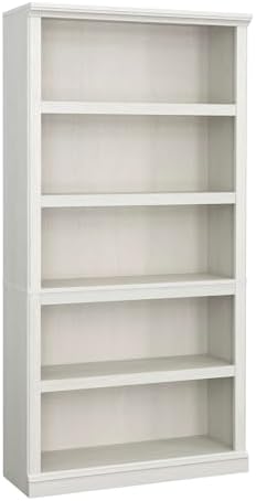 Sauder 5 Tier Book Shelf Wooden Bookcase Multipurpose Bookshelf for Home Office, Living Room, in Glacier Oak by SAUDER%C2%AE
