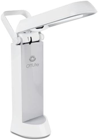 OttLite 13-Watt Folding CFL Task Lamp with Handle, White by Ottlite