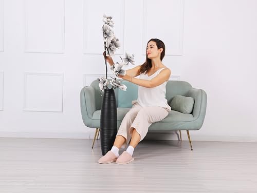 Leewadee Decorative Tall Floor Vase for Living Room Decor, 26 inches, Black, Resin - Image 4