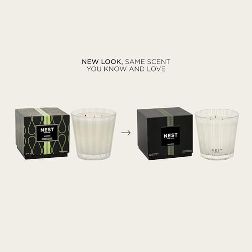 NEST New York Scented 3-Wick Candle, Bamboo - 21.2 oz - Up to 100-Hour Burn Time - Reusable Glass Vessel - Image 2
