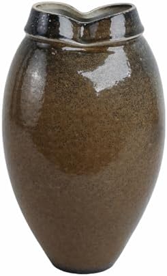 Elegant Ceramic Vase for Room, Bathroom and Bedroom Decor - Decorative Accent for Home, Kitchen, Living Room and Office - Tabletop Placement for Home and Kitchen and Flower Pots - 12", Brown - Image 6