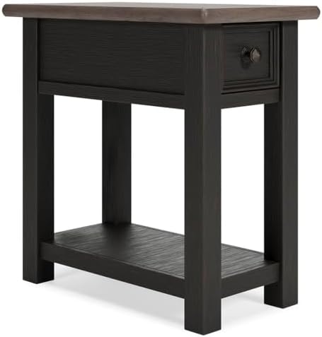 Signature Design by Ashley Narrow Chairside End Table with Charging Station by Unknown