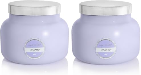 Capri Blue Volcano Scented Candles - Luxury Glass Jar Candles for Home Scented with Tropical Fruit & Sugared Citrus - Soy Wax Blend - Lavender Colored Jar (19 oz) (Pack of 2) by Unknown