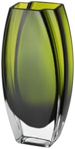 Glass - Vase - Green - 10" -Height - Precision - Made in Europe - by Barski by Barski