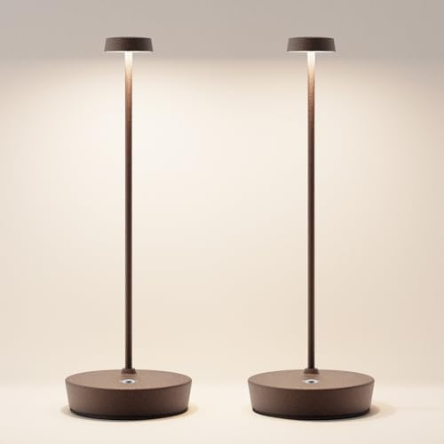 2 Pack Rechargeable Cordless Table Lamp, 6000mAh Battery Table Light by SIKEVHT