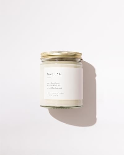 Brooklyn Candle Studio Santal Classic 2 Wick Candle - Luxury Scented Candle, Vegan Soy Wax, Hand Poured in The USA, 70 Hour Slow Burn Time - 13oz - Image 3