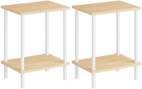 HOOBRO End Tables Set of 2, Small Side Tables, Nightstands for Small Spaces by HOOBRO