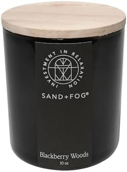 Sand + Fog Scented Candle - BlackBerry Woods – Additional Scents and Sizes – 100% Cotton Lead-Free Wick - Luxury Air Freshening Jar Candles - Perfect Home Decor – 10oz by SandFogHome