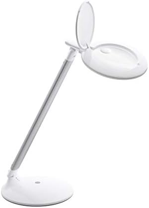 Daylight Company Halo Go Magnifier Lamp, Rechargeable USB, Portable, Lightweight, Desk Lamp Reading, Hobbies, Sewing, Crafts, Nail Salon, Handcrafts and More, Colour Temperature: 6,000 K, White by DaylightCompany-USA