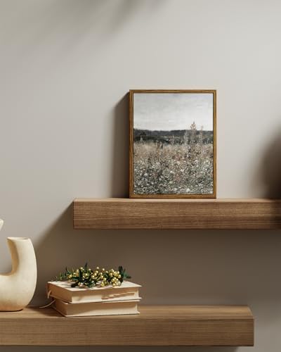 InSimSea Framed Wall Art Vintage Decor, Wildflower Field Prints, 8x10In - Image 2