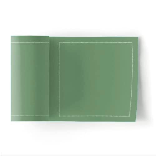 MY DRAP Cotton Cocktail Napkins, 4.5"x4.5", 50 Per Roll, Eucalyptus by MYDRAP